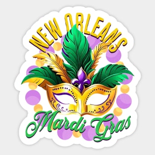 New Orleans Mardi Gras Souvenir for Mardi Parties Costume Sticker